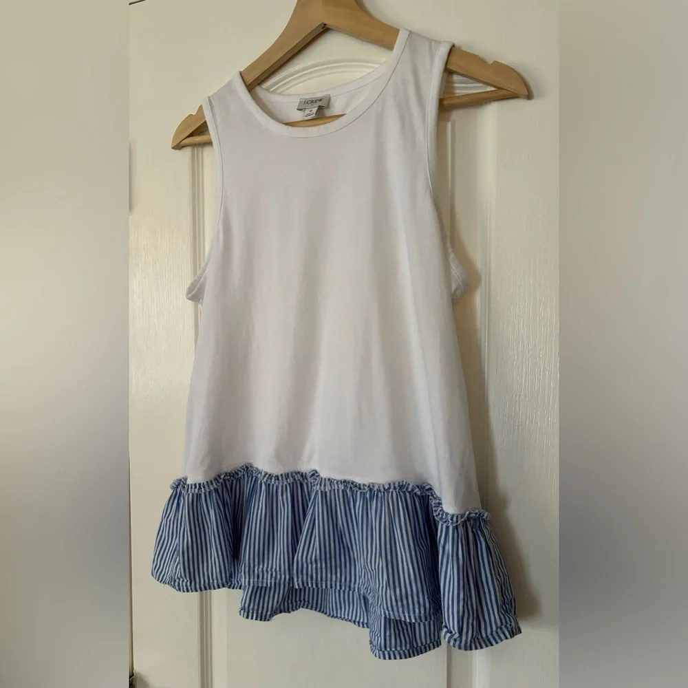 J. Crew Woven-hem tank top - like new! - size S - Picture 4 of 8
